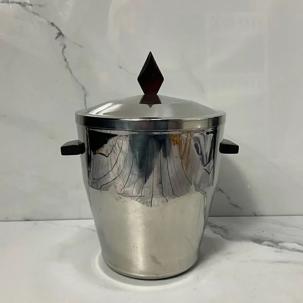 VINTAGE MCM Irvin Ware Stainless Steel Ice Bucket